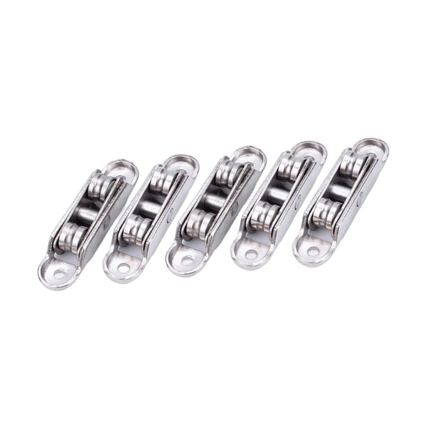 5 piezas de poleas para ventanas de empuje y tracción con tornillos, fáciles de instalar, profesionales, con ruedas lisas y dobles para ventanas. Cóncavo