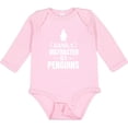 thumbnail image 3 of Inktastic Easily Distracted by Penguins Boys or Girls Long Sleeve Baby Bodysuit, 3 of 5