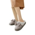 thumbnail image 2 of ATENAR Womens Slippers Wide Fuzzy Shoes Women Slip On House Slipper Gray 10, 2 of 8