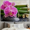thumbnail image 2 of Orinice Orchid Bamboo Tapestry Wall Hanging Unique Style Graphic Art Living Room Bedroom Decor Dorm Farmhouse Apartment 50x40inch, 2 of 6