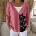 thumbnail image 2 of Luvior Women's Halloween Fun Black Cat Print Cardigan Sweater Autumn Cute Black Cat Print Casual Sweatshirt, 2 of 2