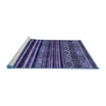 thumbnail image 2 of Ahgly Company Machine Washable Indoor Round Abstract Blue Contemporary Area Rugs, 6' Round, 2 of 4