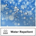 thumbnail image 3 of Snowflake Shower Curtain, Winter Snowy Shower Curtain for Bathroom Blue Christmas Shower Curtain with Hooks New Year Bathroom Decor, 72x84 Inch, 3 of 6