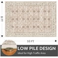 thumbnail image 2 of Rugs for Living Room Area Rug Carpet x Vintage Living Room Rugs for Bedrooms Machine Washable Rug for Dining Room Nusery Floral Distressed Grey Rug, 2 of 7
