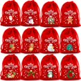 thumbnail image 2 of Bolsas de terciopelo navideñas de 9 x 12 cm, 13 x 18 cm, pequeñas bolsas para regalos de dulces, bolsa con cordón para decoración navideña, bolsa para envolver pulseras y joyas, 2 of 5