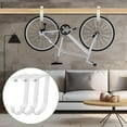 thumbnail image 6 of 2 Pieces Storage Flat Hook Bicycle Flat Thickened Hooks Add on Hanging Bike Hooks for Overhead Garage Rack Wall Shelving Ceiling Accessory (White), 6 of 7