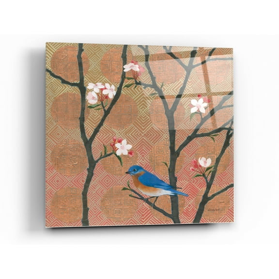 Epic Art 'Cherry Blossoms I' by Kathrine Lovell, Acrylic Glass Wall Art, 24"x24"