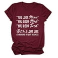 thumbnail image 3 of Inverlee T Shirts Women V Neck Dressy Casual Short Sleeve Tops Plus Size Funny Letter Print Shirts Classic Work Tunic Blouse Tee Summer Fashion, 3 of 4