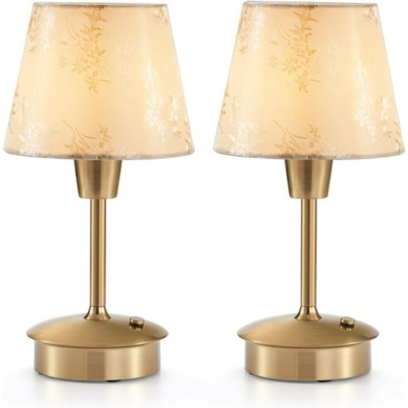 2 Pack Small Cordless Table Lamp for Restaurant Dinner Table, 5200mAh Battery Operated Touch Lamps, Rechargeable Dimmable Portable Night Light for Bedside Dining Room Patio Kitchen Outdoor