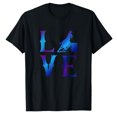 thumbnail image 1 of AALJY T-Shirt Bleu Vieilli Rodeo Barrel Racing LOVE, 1 of 5