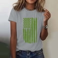 thumbnail image 2 of Short Sleeve Shirts for Women Irish Shamrock Printed Shirts Crew Neck Pullover Blouse Casual Loose Fit Summer Tops Paddy's Day Tee Tops Funny Lucky Heart Printed Plain Workout Tops Grey S-3Xl, 2 of 4