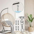 thumbnail image 7 of sunsanly Hanging Chair Hook Kit with Spring Swivel Carabiner Heavy Duty Stainless Steel Indoor Outdoor Porch Swing Punching Bag Sandbag Hammock Chair Hook Set, 7 of 7