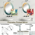 thumbnail image 4 of Designart "Boat modern Coastline I" Boat Round Wall Mirror - Modern Oval Printed Decorative Oversized Mirror - Multiple Color Options, 4 of 4