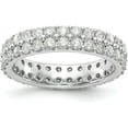 thumbnail image 3 of Solid True Origin 14K White Gold 2 carat Lab Grown Diamond VS/SI D E F Size 5 Eternity Ring - Ring Size 5.0, 3 of 6