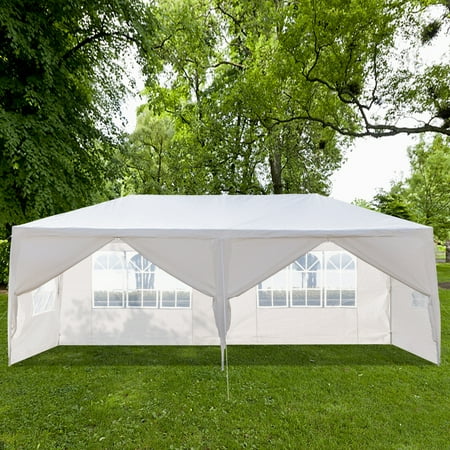 Beach Canopy for Outside, 10' x 20' Waterproof Patio Gazebos Tent with 6 Removable Sidewalls, Heavy Duty Outdoor Party Wedding Tent, Folding Patio Canopy Tent for Backyard, Garden, Poolside, L3486