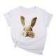 thumbnail image 1 of Tops de Cuello Alto para las Mujeres Amante Impreso Camiseta Cuello Redondo Manga Corta, Poliéster Spandex, 1 of 7
