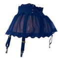 thumbnail image 2 of Teissuly Women's High Waist Solid Color Sexy Mesh Garter Garter Skirt Sexy Lingerie, 2 of 4