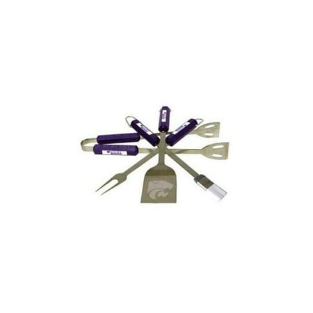 Bsi Products 61018 4 Pc Bbq Set - Kansas State Wildcats