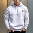 thumbnail image 2 of Men's 330g 100% Cotton Pattern Terry Dropped Shoulder Hoodie-Pumpkin Ghost Print, 2 of 15