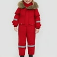 thumbnail image 2 of Waterproof Snowsuit Kids Kids Snow Suit One Piece Boys Girls Snowboard Suits Ski Jumpsuits Coveralls Outdoor Waterproof Windproof Snowsuits, 2 of 9