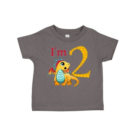 

Inktastic Gold and Red Baby Dragon Second Birthday Gift Toddler Boy or Toddler Girl T-Shirt
