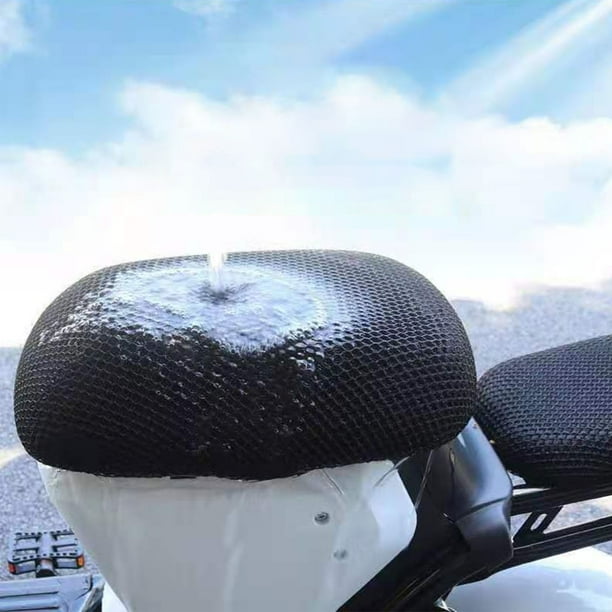Funda de malla para asiento de motocicleta, funda de malla para asiento de motocicleta, funda de cojín para asiento de motocicleta, funda de cojín antideslizante para motocicleta, diseño aerodinámico