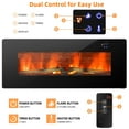 thumbnail image 4 of 42 Inches Electric Fireplace, Freestanding & Wall-Mounted Electric Heater, 1400W Electric Fireplace with Timer, Remote Control, Touch Screen, 7 Flame Colors, Overheating Protection, 4 of 8