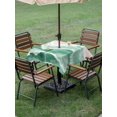thumbnail image 5 of Sage Green Waves Coastal Outdoor Tablecloth with Umbrella Hole, Green Ombre Summer Beach Oceans Spillproof Waterproof Outdoor Table Cover, Patio Tablecloths for Party/Garden/Picnic, Square 54"x54", 5 of 9