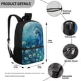 thumbnail image 5 of HUIACONG Blue Peacock School Backpack for Middle School Girls Large Capacity Breathable Adjustable Straps for Kids 6‑18 Back to School Daily Use, 5 of 6