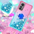 thumbnail image 5 of Clear Case for Xiaomi 12 Lite (Not Xiaomi 12) with Kickstand for Girls Women, Floating Liquid Holographic Sparkle Glitter Case Bling Gradient Quicksand Cover for Xiaomi 12 Lite JB Powder Blue, 5 of 14