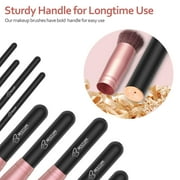 Ustar Makeup Brushes 16 PCs Makeup Brush Set Premium Synthetic Foundation Brush Blending Face Powder Blush Concealers Eye Shadows Make Up Brushes Kit (Rose Golden)