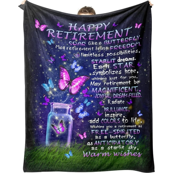Retirement Gift for Woman, Retirement Gifts for Women, Retired Gifts for Women, Retirement Blanket for Women 60"x 50", Retirement Gifts for Women 2024