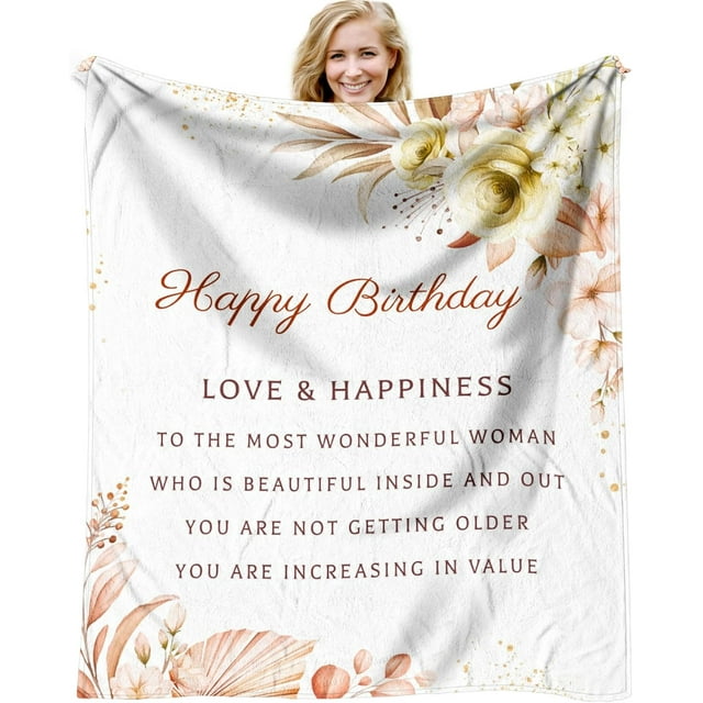 LHSHID Birthday Gifts for Women Women Birthday Gift Ideas Throw Blankets Unique Birthday Gift for Woman Mom Best Friend Sister Female Women Friendship Coworker Bestie Gifts for Birthday 30"x40"