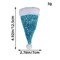 thumbnail image 2 of JWshufel 6 Pack Christmas Decorations Christmas Table Decorations Christmas Ornaments Sequin Mini Hat Utensil Holders Festive Holiday Tabletop Decor Create Warm Inviting Holiday Atmosphere 4.9in Blue, 2 of 3
