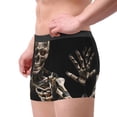 thumbnail image 2 of Yiaed Cyber Skeleton With Tattoos Print Men's Soft Cotton Boxer Shorts Breathable Boxers Underwear Moisture-Wicking Underwear Stretch Boxer Briefs for Man-Medium, 2 of 5
