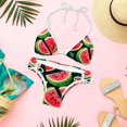 thumbnail image 6 of Watermelon Detachable Sponge Adjustable Strap Bikini Set Two-Pack Swimsuits for Women, 6 of 6