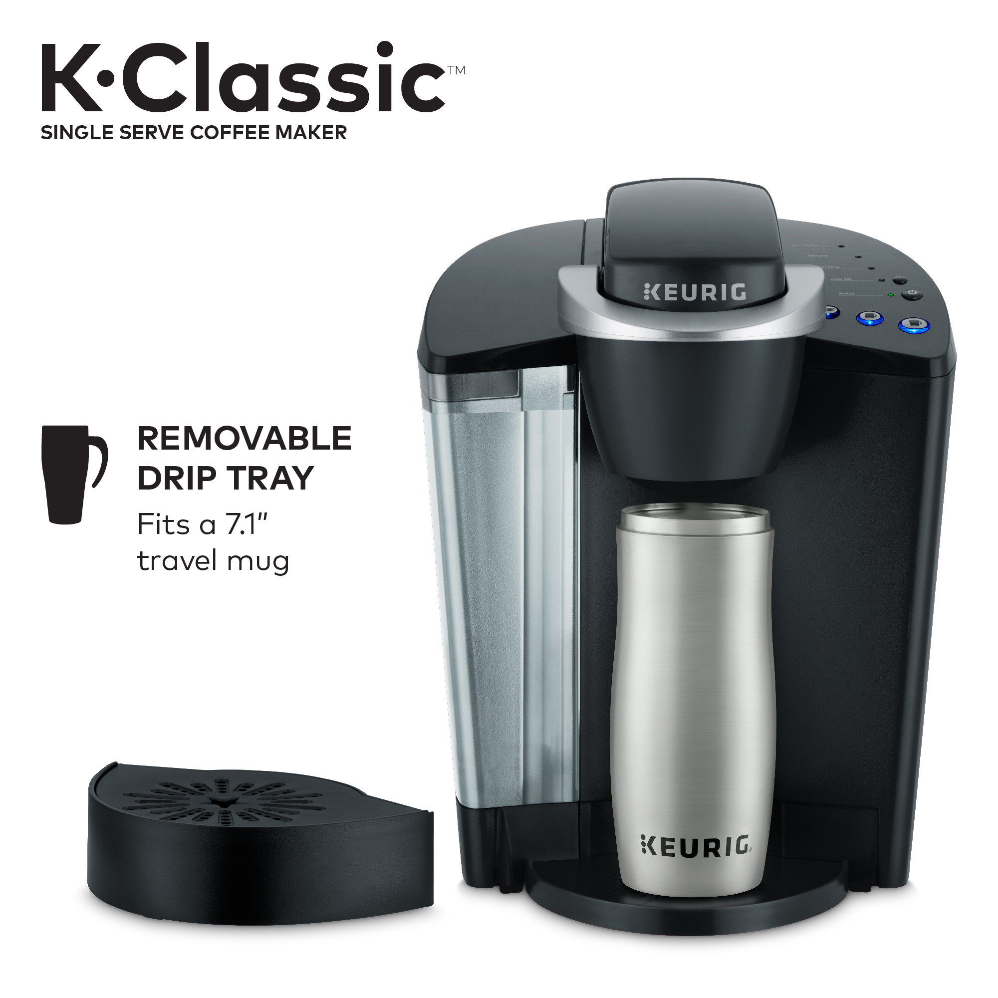 Keurig K-Classic Single Serve K-Cup Pod Coffee Maker, Black - image 4 of 16