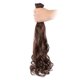 thumbnail image 4 of Extensiones de cabello ondulado con clip, extensiones de cabello largo ondulado negro de 22 pulgadas para mujeres, 7 piezas, postizo sintético secreto, extensiones de clip ondulada, 4 of 5