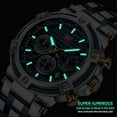 thumbnail image 4 of Business Men Watches (Chronograph/Waterproof/Luminous/Calendar/24 Hours) Big Face Stainless Steel Band Watches for Men, 4 of 6