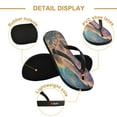 thumbnail image 3 of YAZAOOSummer Flip Flops Creatively Sunflowers under A Cosmic Sky Simple Beach Sandals, 3 of 8