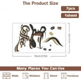 thumbnail image 5 of Coffee Bar Wall Stickers Brown Vintage Coffee Cup Wall Decals Vinyl Peel and Stick Wall Sticker for Cafe Kitchen Dining Room Office Decor Cafe Glass Door Art Decoration, 5 of 9