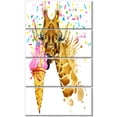 thumbnail image 2 of Giraffe Eating Ice Cream Watercolor - Contemporary Animal Art Canvas, 2 of 3