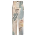 thumbnail image 5 of Abstract Pastel Painted Shapes Winter Female Pants Flannel High Waist Women Pants Lady Warm Straight Leg Plush Trousers, 5 of 7