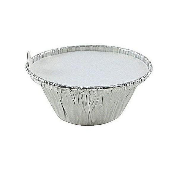 Handi-Foil 3.5 oz. Aluminum Foil Cup w/Board Lid -Ramekin/Cupcake/Tart Container (pack of 100)