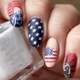 thumbnail image 4 of DHARMONAL Independence Day Finished Nail Patch Five Manned Star Long Clear on Nails on Coffin Nails Reusable Nails Forms on Nails Coffin Medium Length Coffin Shaped Nail Tips Clear, 4 of 5