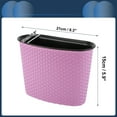 thumbnail image 4 of Unique Bargains Car Trash Can Hanging Car Door Trash Bin Weaving Pattern Pink Purple 1 Pcs, 4 of 6