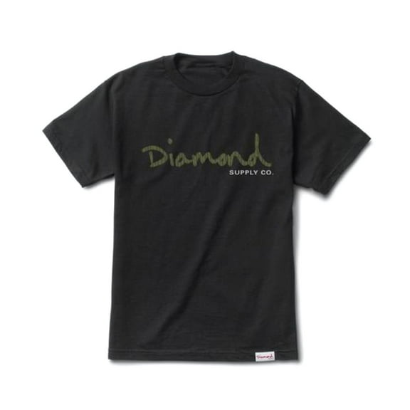 Diamond Supply Co OG Script T-shirt Black Green