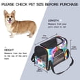thumbnail image 2 of Rainbow Unicorn Premium Cat Carrier Bag - Durable 900D Oxford Cloth & Sherpa Base, Spacious 17x10x11.8 in Size, Comfortable Nylon Webbing - Ideal for Traveling with Your Feline Friend!, 2 of 7