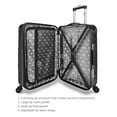 thumbnail image 2 of iFLY Hardside Fibertech 3 Piece Luggage Set, 20" Carry-on, 24" and 28" Checked Luggage, Black, 2 of 9