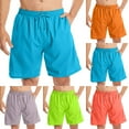 thumbnail image 1 of Men's Quick Dry Shorts, Athletic & Beach Shorts, Solid Color Swim Trunks, Elastic Waist Drawstring, Lightweight Breathable, Surfing Running Gym Workout, Summer Vacation Essentials, 1 of 8